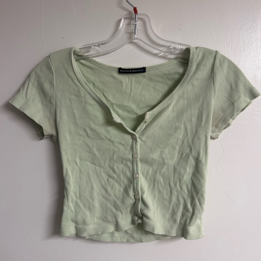 Brandy Melville Green Zelly Top